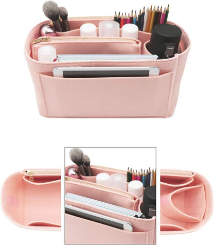Felt Purse Organizer Insert, Tote Bag Shaper Dividers with 5 Sizes