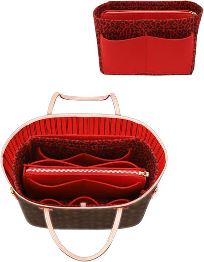 Felt Purse Organizer Insert, Tote Bag Shaper Dividers with 5 Sizes
