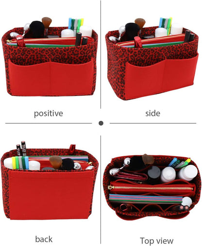 Felt Purse Organizer Insert, Tote Bag Shaper Dividers with 5 Sizes
