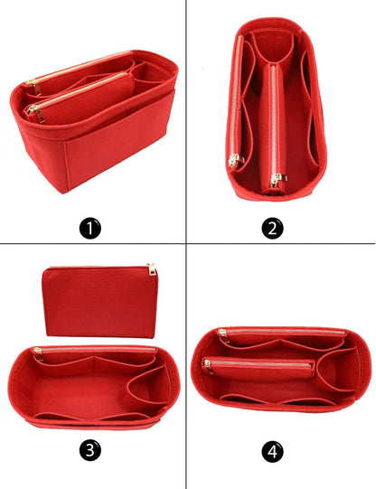 Felt Purse Organizer Insert, Tote Bag Shaper Dividers with 5 Sizes