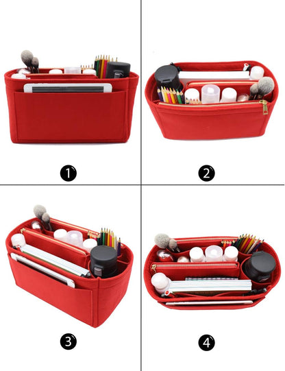 Felt Purse Organizer Insert, Tote Bag Shaper Dividers with 5 Sizes