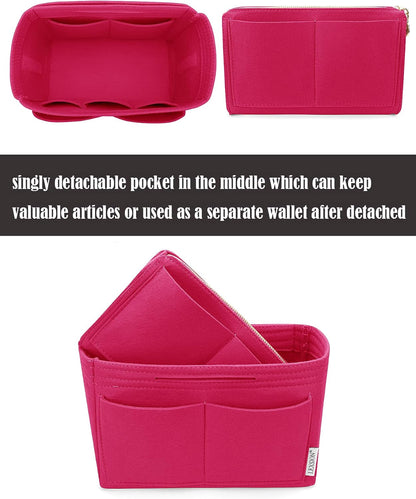 Felt Purse Organizer Insert, Tote Bag Shaper Dividers with 5 Sizes