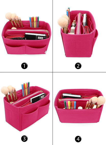Felt Purse Organizer Insert, Tote Bag Shaper Dividers with 5 Sizes