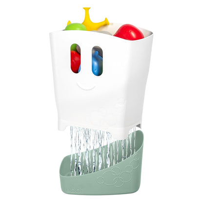 Freestanding Bath Toy Organizer Bath Caddy with Removable Drying Rack Bin and Scoop for Toddlers and Baby, Gray