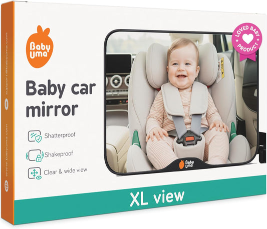 Baby Car Mirror – Shatterproof Backseat Accessory for Rear Facing Infant, Clear Wide View Design for Safe Travel Monitoring