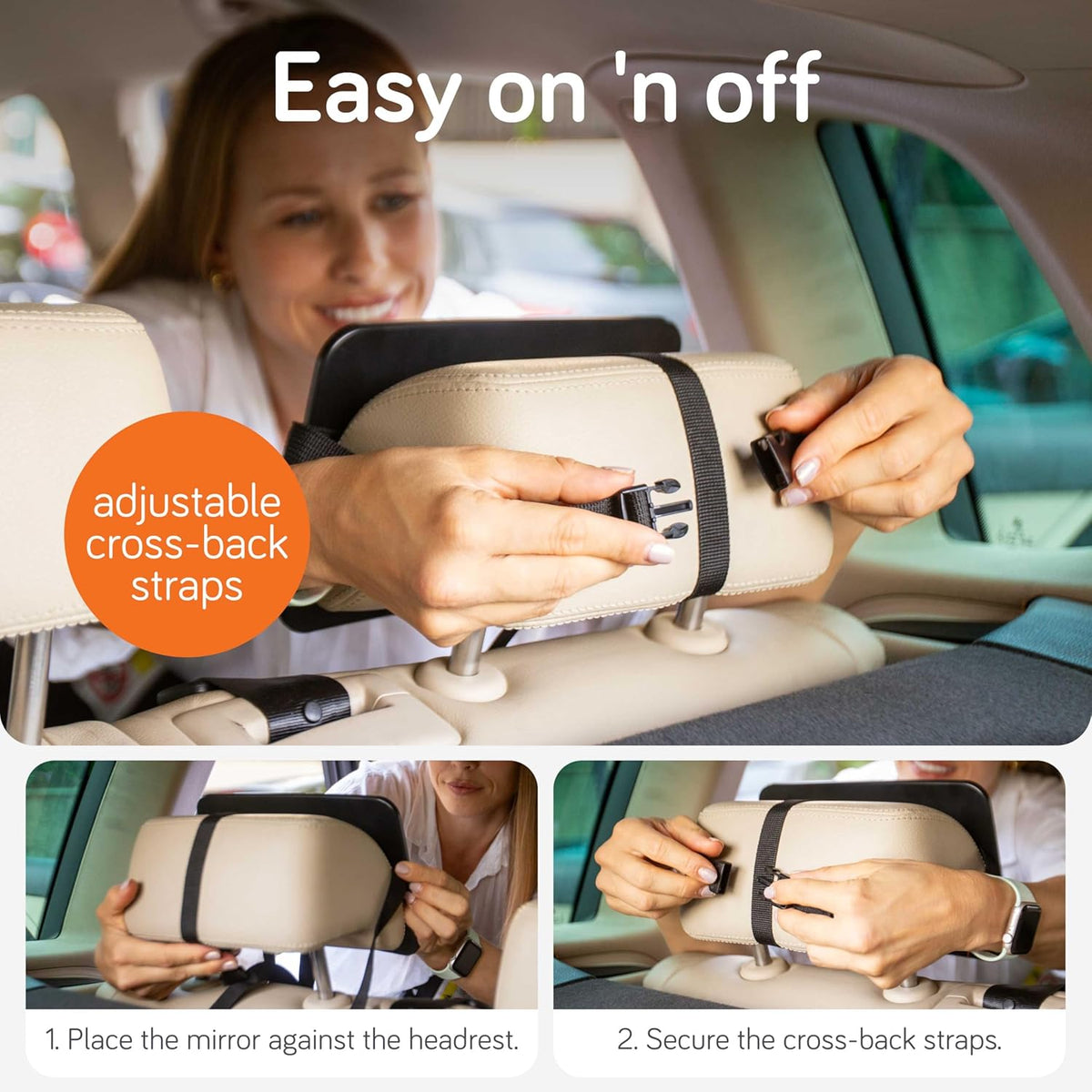 Baby Car Mirror – Shatterproof Backseat Accessory for Rear Facing Infant, Clear Wide View Design for Safe Travel Monitoring