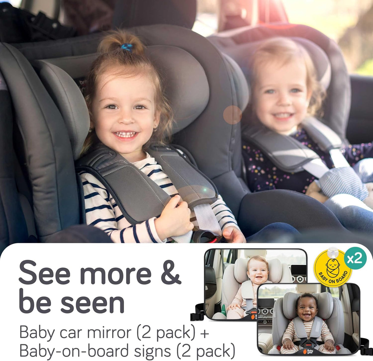 Baby Car Mirror – Shatterproof Backseat Accessory for Rear Facing Infant, Clear Wide View Design for Safe Travel Monitoring