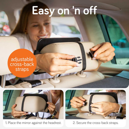 Baby Car Mirror – Shatterproof Backseat Accessory for Rear Facing Infant, Clear Wide View Design for Safe Travel Monitoring