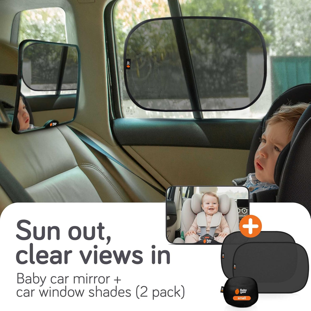 Baby Car Mirror – Shatterproof Backseat Accessory for Rear Facing Infant, Clear Wide View Design for Safe Travel Monitoring