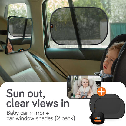 Baby Car Mirror – Shatterproof Backseat Accessory for Rear Facing Infant, Clear Wide View Design for Safe Travel Monitoring