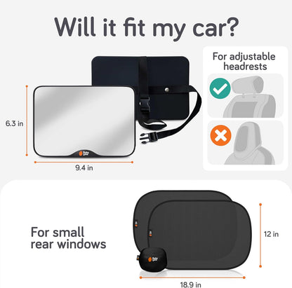 Baby Car Mirror – Shatterproof Backseat Accessory for Rear Facing Infant, Clear Wide View Design for Safe Travel Monitoring