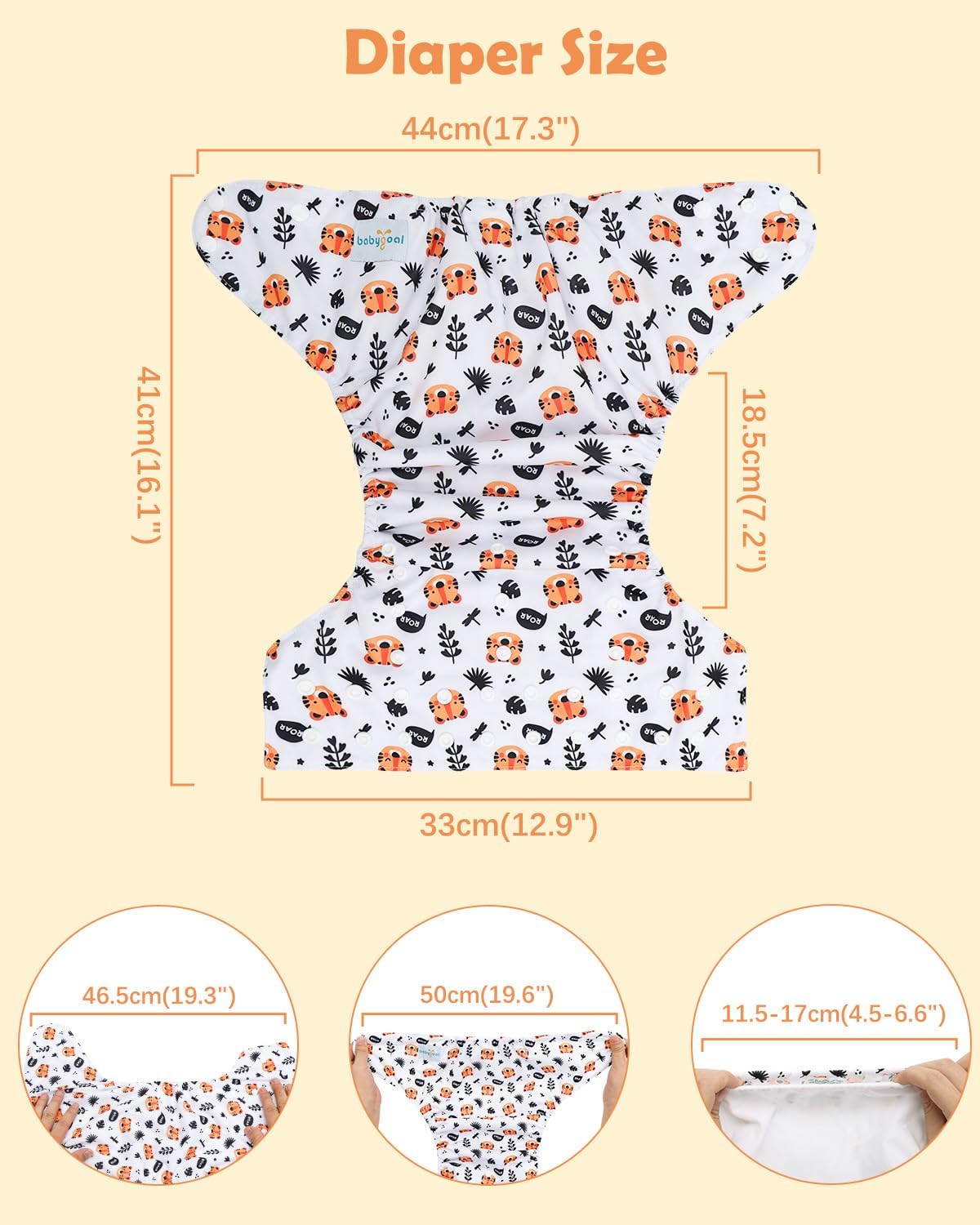 Boho Newborn Cloth Diapers Pack of 13 for 5-12lbs Preemie, Cloth Diaper Covers 6 Pack with 6pcs Inserts and Wet Bag, Reusable Washable & Waterproof