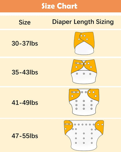 Boho Newborn Cloth Diapers Pack of 13 for 5-12lbs Preemie, Cloth Diaper Covers 6 Pack with 6pcs Inserts and Wet Bag, Reusable Washable & Waterproof