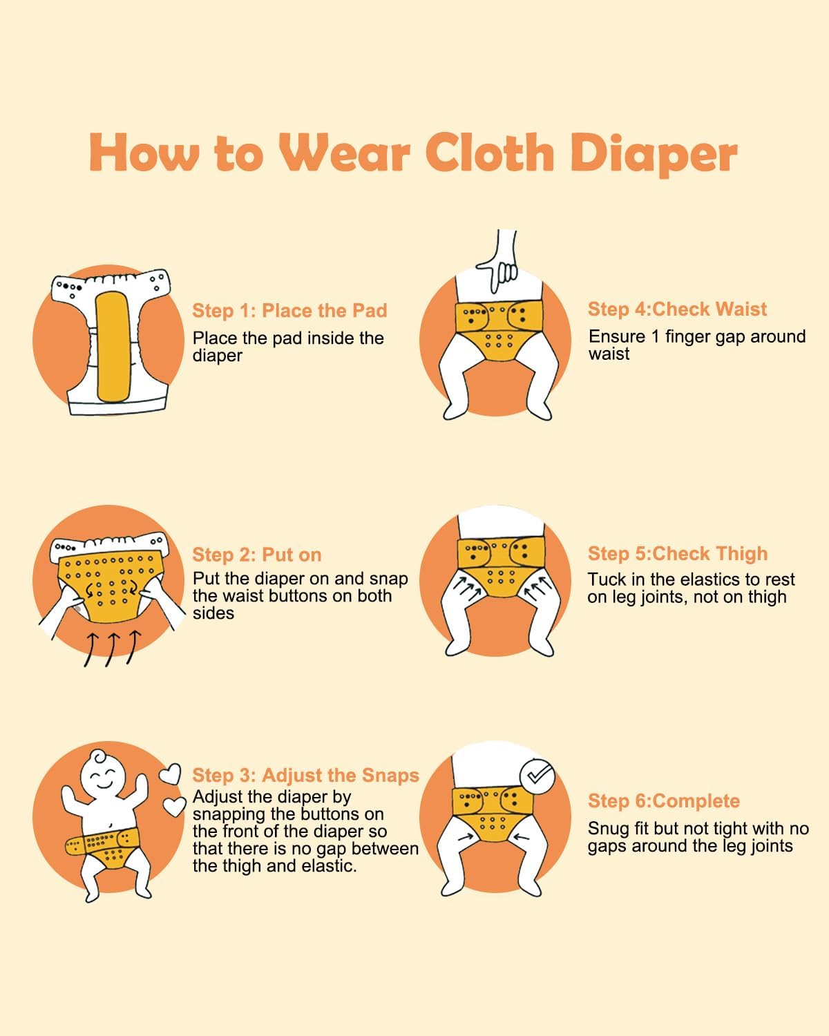 Boho Newborn Cloth Diapers Pack of 13 for 5-12lbs Preemie, Cloth Diaper Covers 6 Pack with 6pcs Inserts and Wet Bag, Reusable Washable & Waterproof