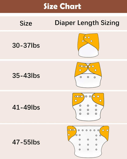 Boho Newborn Cloth Diapers Pack of 13 for 5-12lbs Preemie, Cloth Diaper Covers 6 Pack with 6pcs Inserts and Wet Bag, Reusable Washable & Waterproof