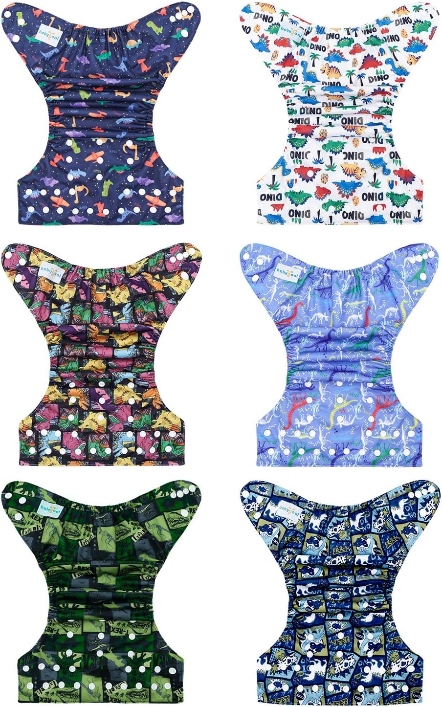 Boho Newborn Cloth Diapers Pack of 13 for 5-12lbs Preemie, Cloth Diaper Covers 6 Pack with 6pcs Inserts and Wet Bag, Reusable Washable & Waterproof