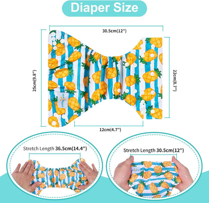 Boho Newborn Cloth Diapers Pack of 13 for 5-12lbs Preemie, Cloth Diaper Covers 6 Pack with 6pcs Inserts and Wet Bag, Reusable Washable & Waterproof