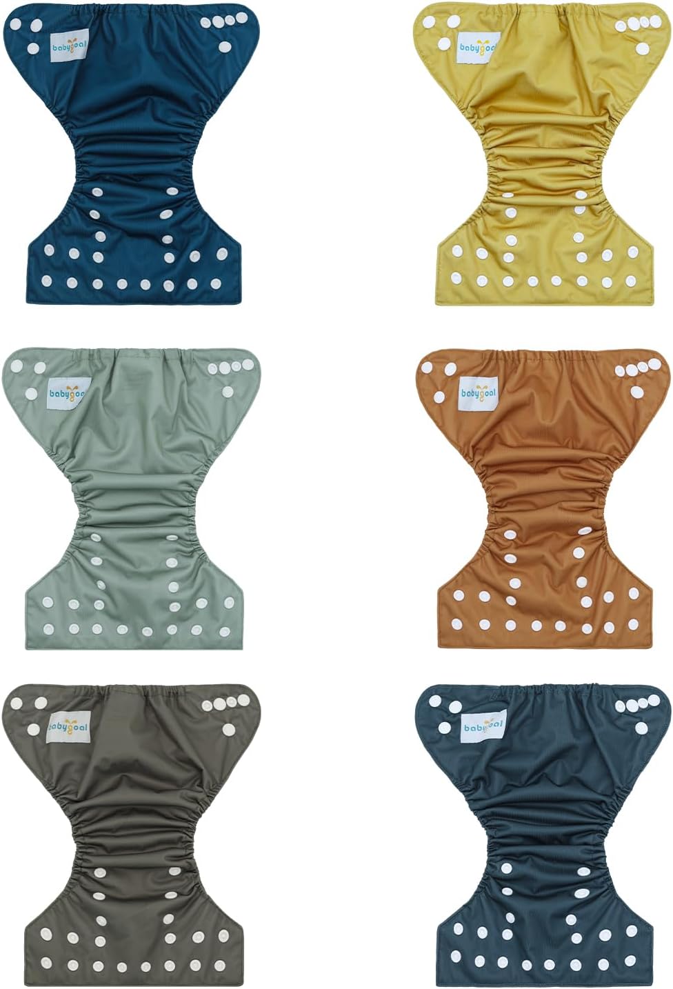 Boho Newborn Cloth Diapers Pack of 13 for 5-12lbs Preemie, Cloth Diaper Covers 6 Pack with 6pcs Inserts and Wet Bag, Reusable Washable & Waterproof