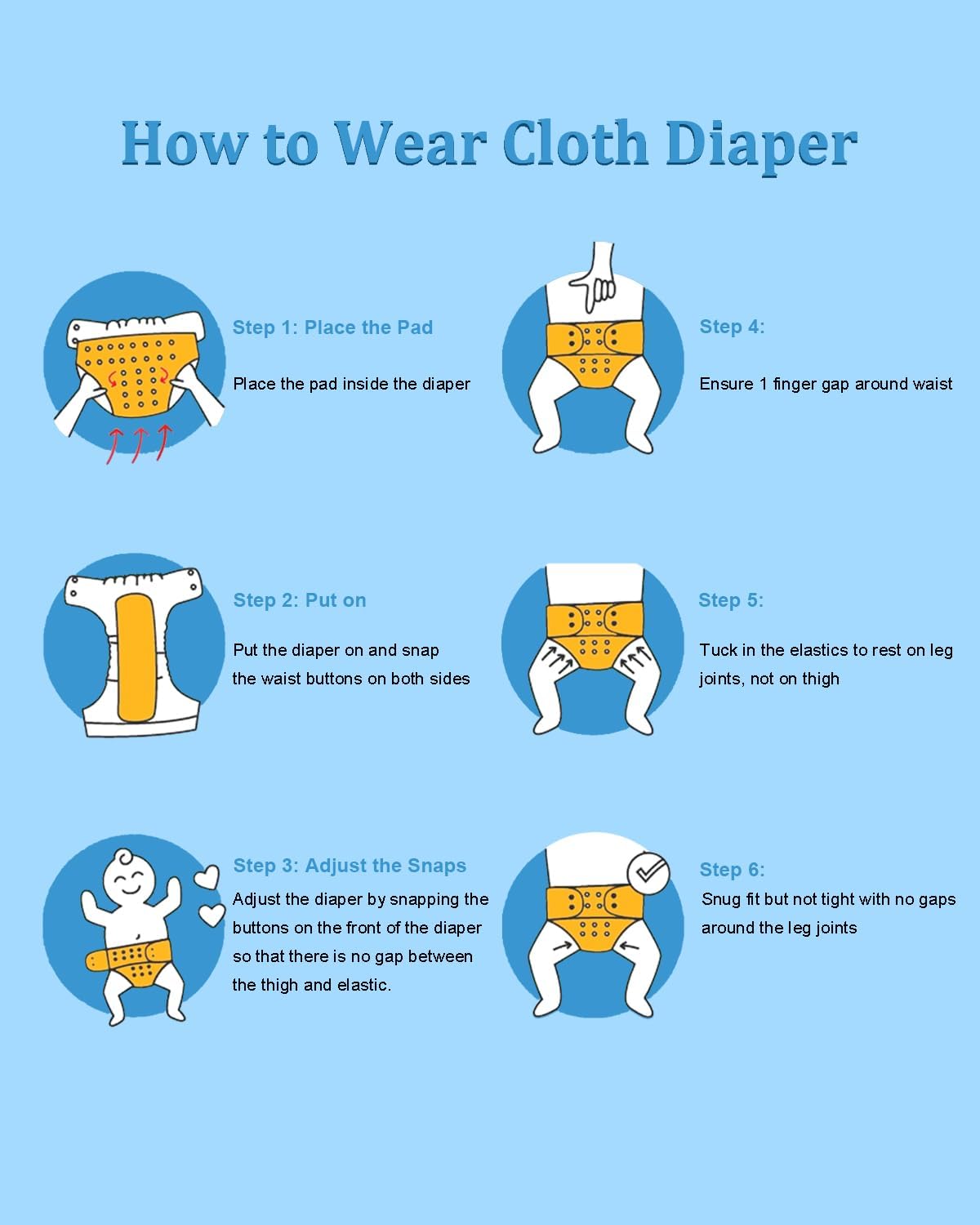 Boho Newborn Cloth Diapers Pack of 13 for 5-12lbs Preemie, Cloth Diaper Covers 6 Pack with 6pcs Inserts and Wet Bag, Reusable Washable & Waterproof
