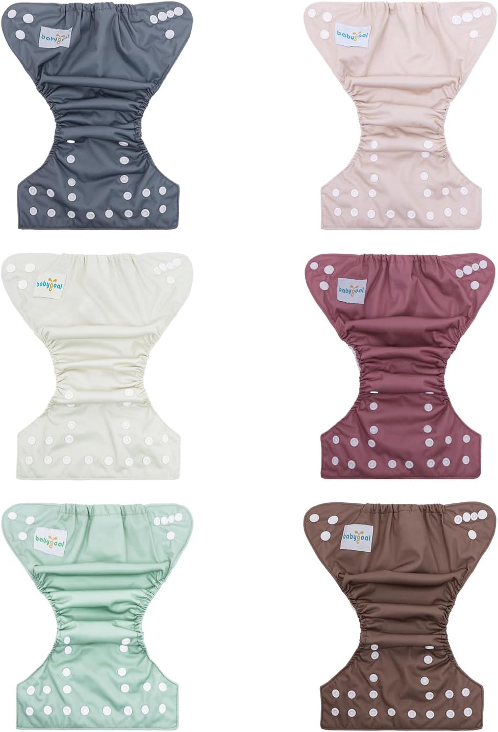 Boho Newborn Cloth Diapers Pack of 13 for 5-12lbs Preemie, Cloth Diaper Covers 6 Pack with 6pcs Inserts and Wet Bag, Reusable Washable & Waterproof