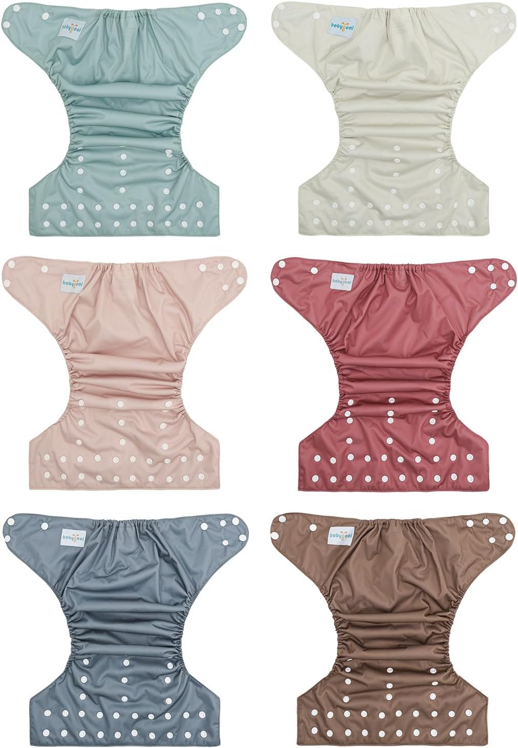 Boho Newborn Cloth Diapers Pack of 13 for 5-12lbs Preemie, Cloth Diaper Covers 6 Pack with 6pcs Inserts and Wet Bag, Reusable Washable & Waterproof