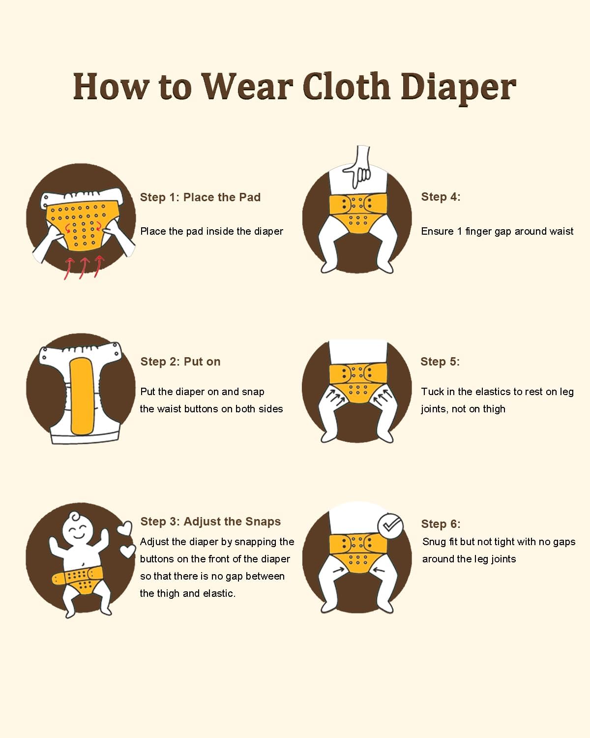 Boho Newborn Cloth Diapers Pack of 13 for 5-12lbs Preemie, Cloth Diaper Covers 6 Pack with 6pcs Inserts and Wet Bag, Reusable Washable & Waterproof