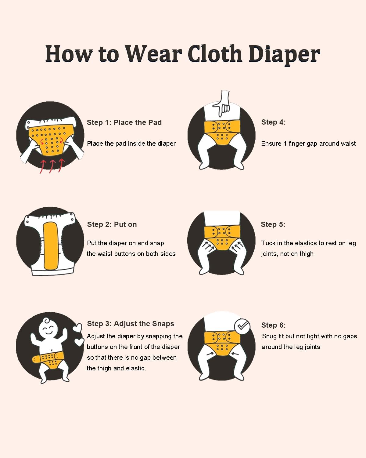 Boho Newborn Cloth Diapers Pack of 13 for 5-12lbs Preemie, Cloth Diaper Covers 6 Pack with 6pcs Inserts and Wet Bag, Reusable Washable & Waterproof