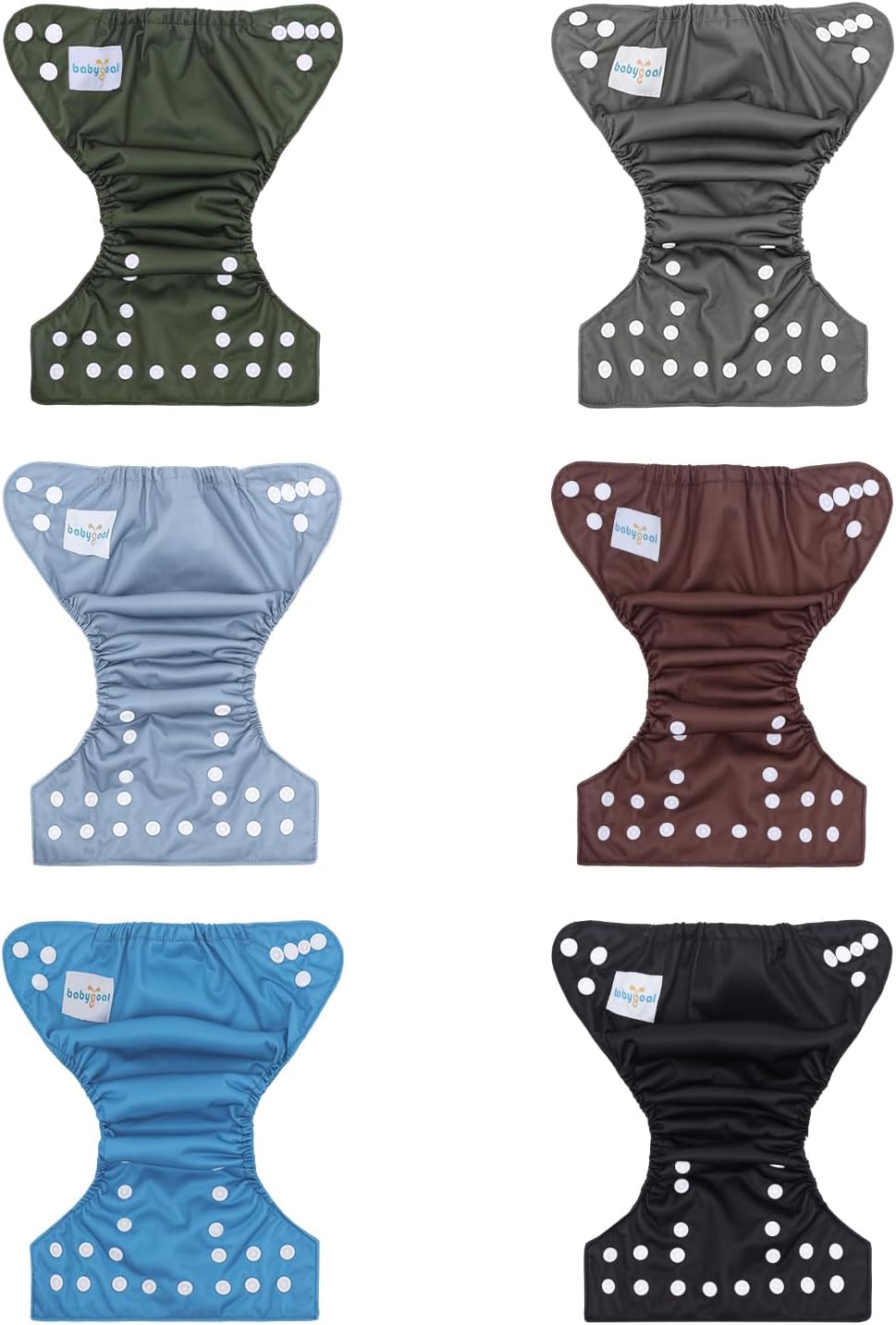 Boho Newborn Cloth Diapers Pack of 13 for 5-12lbs Preemie, Cloth Diaper Covers 6 Pack with 6pcs Inserts and Wet Bag, Reusable Washable & Waterproof
