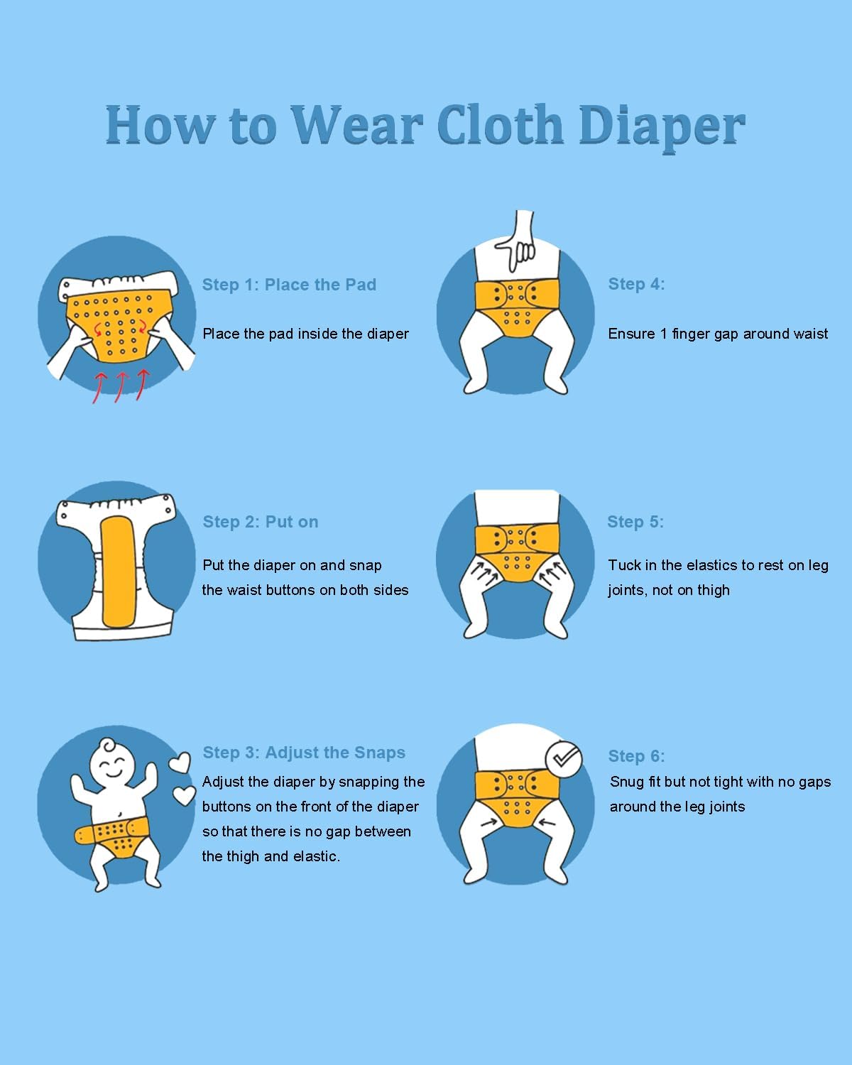 Boho Newborn Cloth Diapers Pack of 13 for 5-12lbs Preemie, Cloth Diaper Covers 6 Pack with 6pcs Inserts and Wet Bag, Reusable Washable & Waterproof
