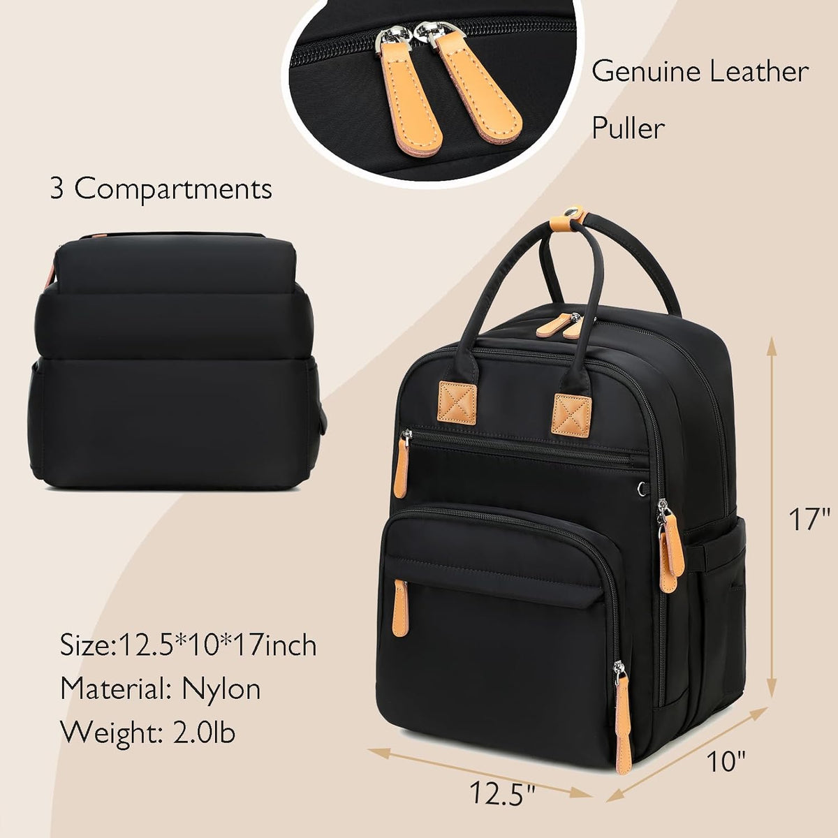 18 Pockets Large Diaper Bag Backpack, XL