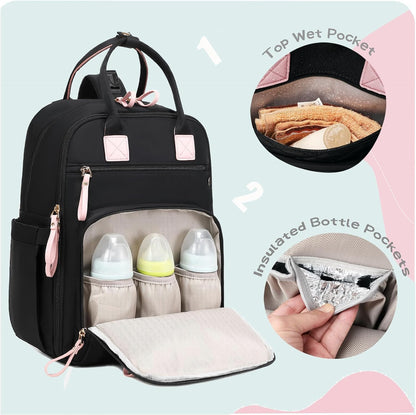 18 Pockets Large Diaper Bag Backpack, XL