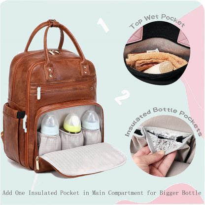18 Pockets Large Diaper Bag Backpack, XL
