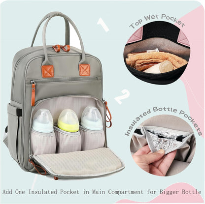 18 Pockets Large Diaper Bag Backpack, XL