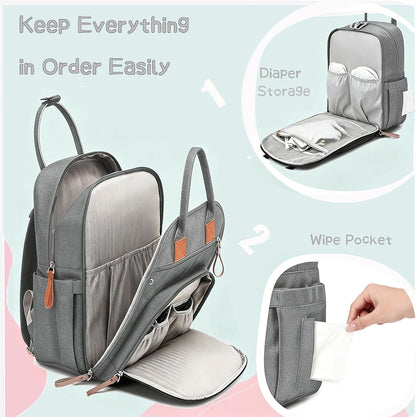 18 Pockets Large Diaper Bag Backpack, XL