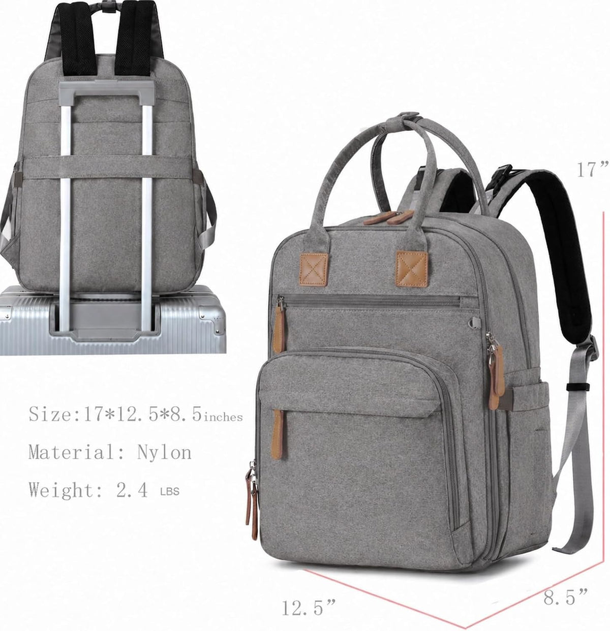 18 Pockets Large Diaper Bag Backpack, XL