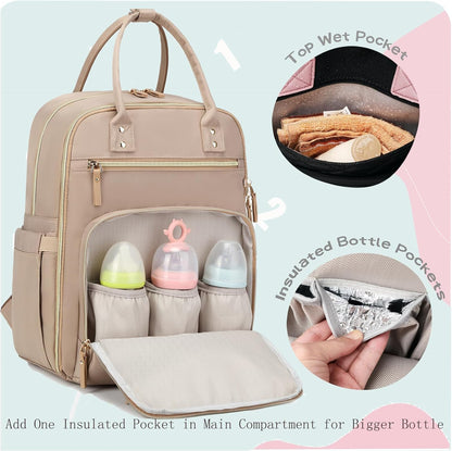 18 Pockets Large Diaper Bag Backpack, XL