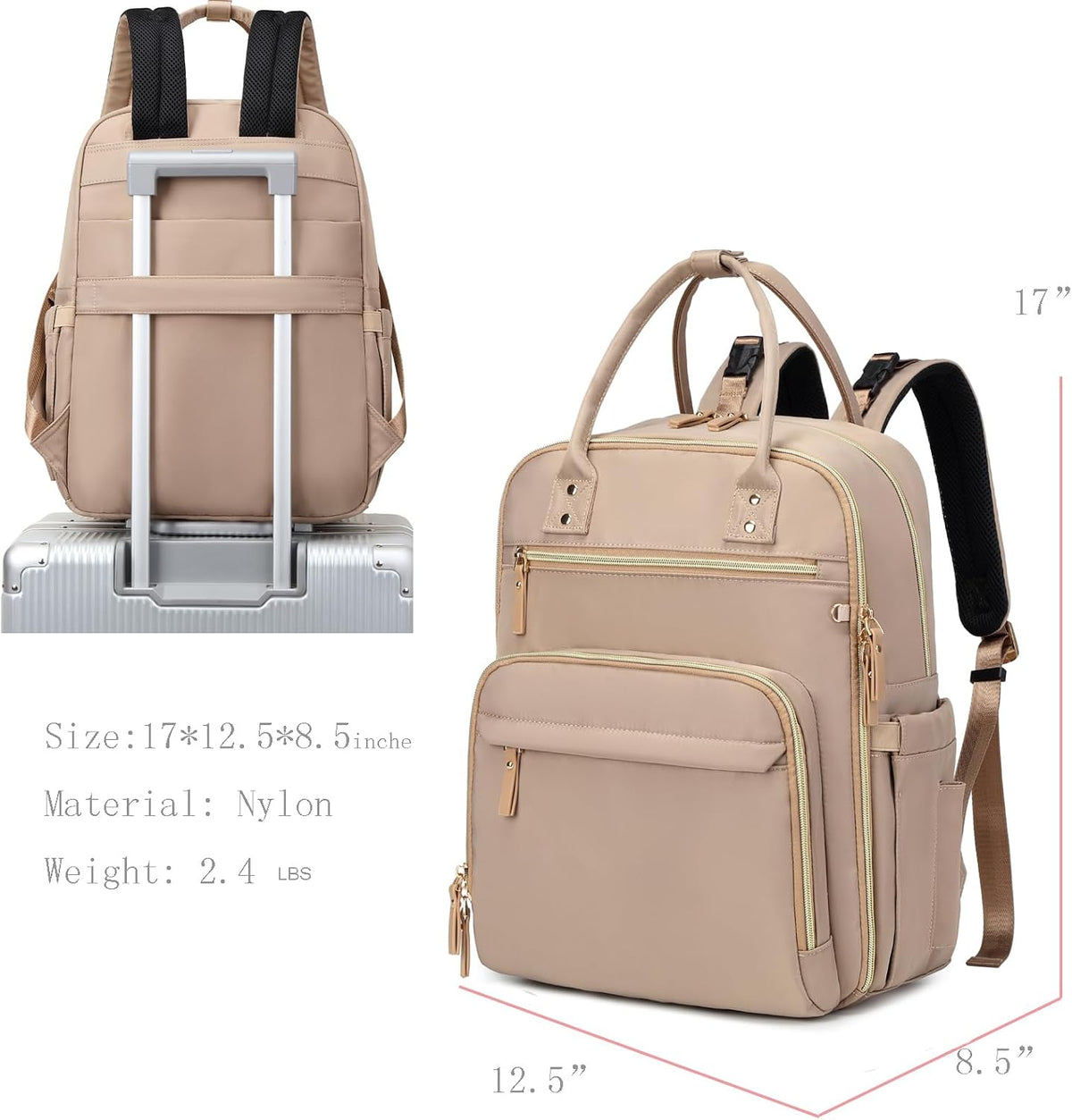 18 Pockets Large Diaper Bag Backpack, XL