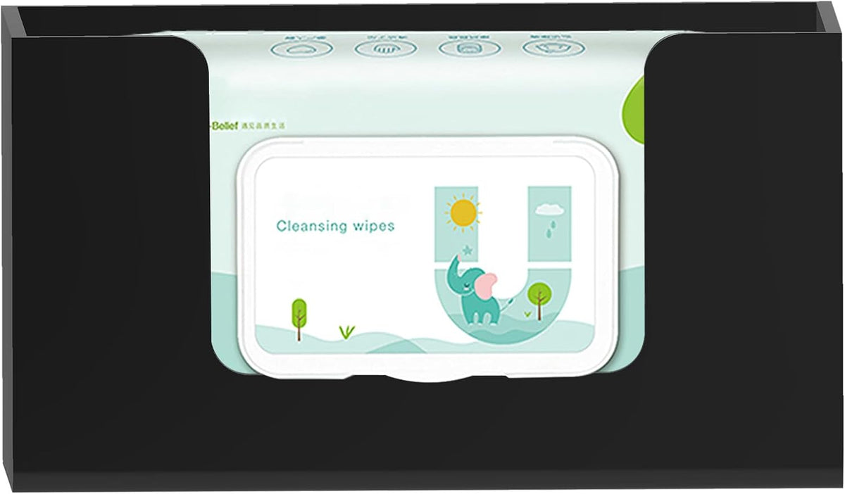 Wipe Holder Wall Mount Dispenser for Bathroom Tissue Box Acrylic Clear