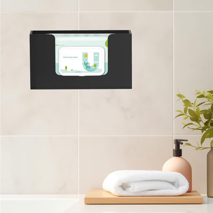 Wipe Holder Wall Mount Dispenser for Bathroom Tissue Box Acrylic Clear