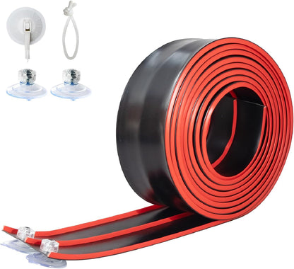 Flex Tracks 6.5 Ft for Kids Starter Set, Flexible Race Car Ramp Track with Suction Cups Compatible with Diecast 1/64th Cars for Ages 3 & Up (6.5Ft Blue & Red)