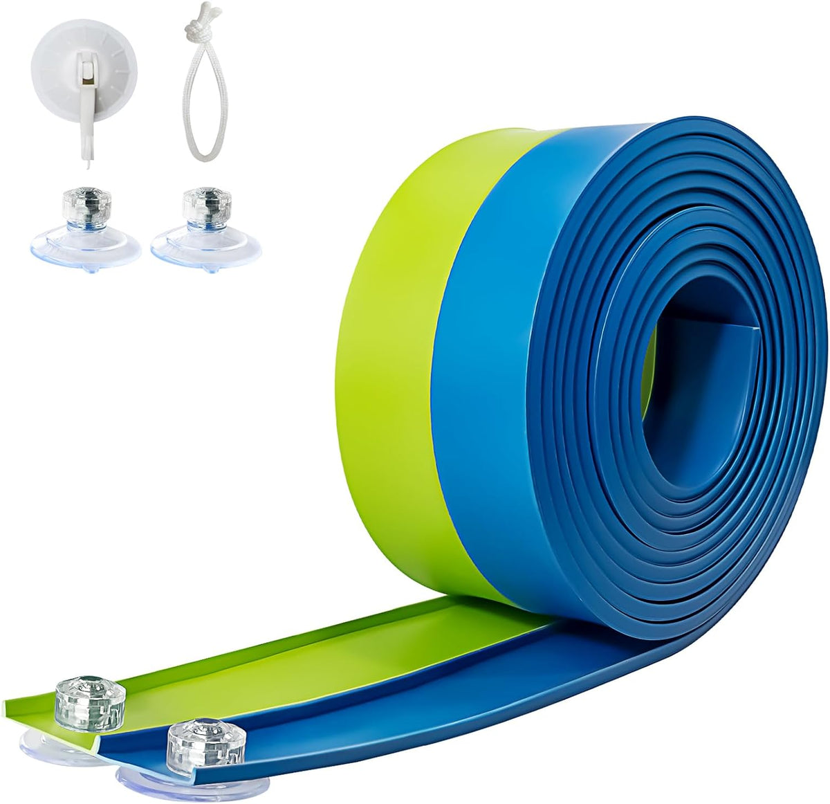 Flex Tracks 6.5 Ft for Kids Starter Set, Flexible Race Car Ramp Track with Suction Cups Compatible with Diecast 1/64th Cars for Ages 3 & Up (6.5Ft Blue & Red)