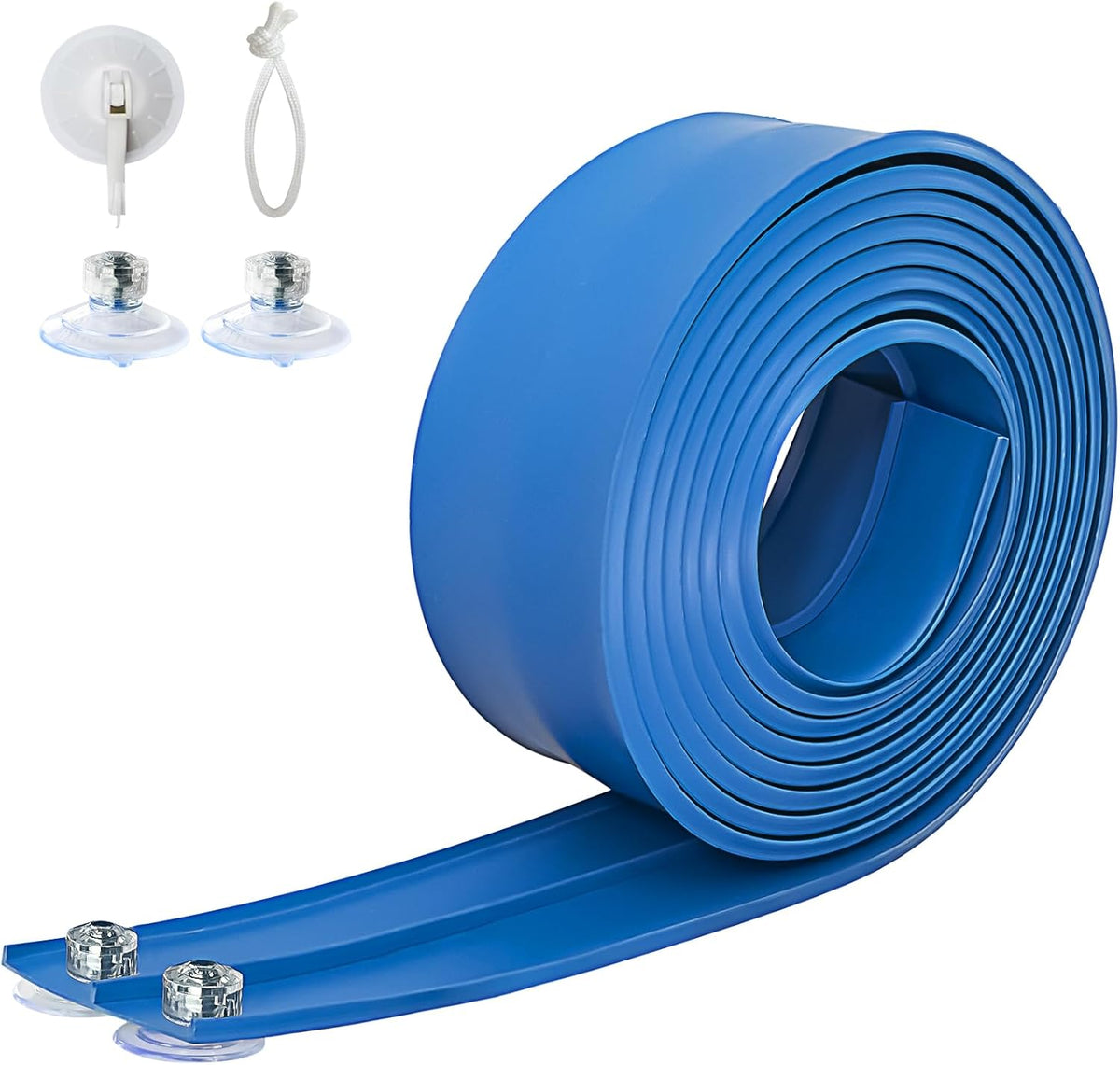 Flex Tracks 6.5 Ft for Kids Starter Set, Flexible Race Car Ramp Track with Suction Cups Compatible with Diecast 1/64th Cars for Ages 3 & Up (6.5Ft Blue & Red)