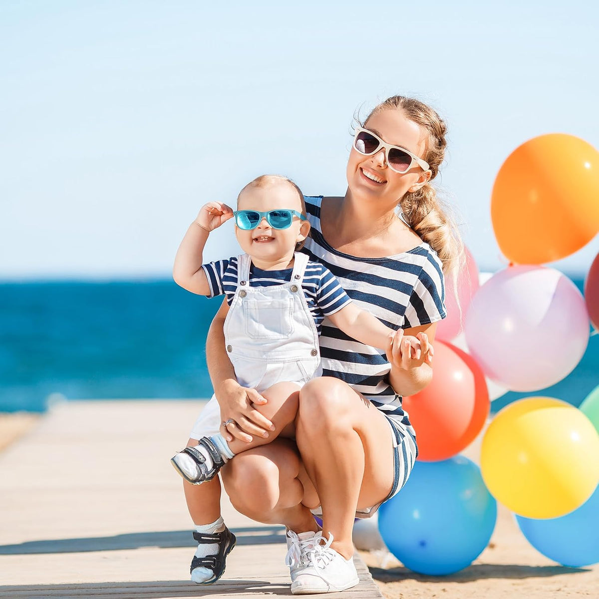 Baby Infant & Toddler Sunglasses with Strap, Boys & Girls 0-24Months, UV400
