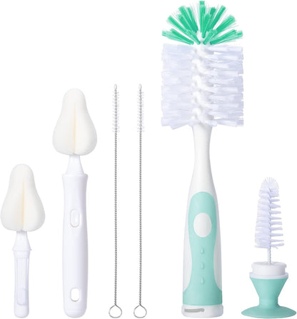 Upright Baby Bottle Brush Set, Concealed Detail Cleaner, Wash Tool, Pink