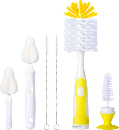 Upright Baby Bottle Brush Set, Concealed Detail Cleaner, Wash Tool, Pink