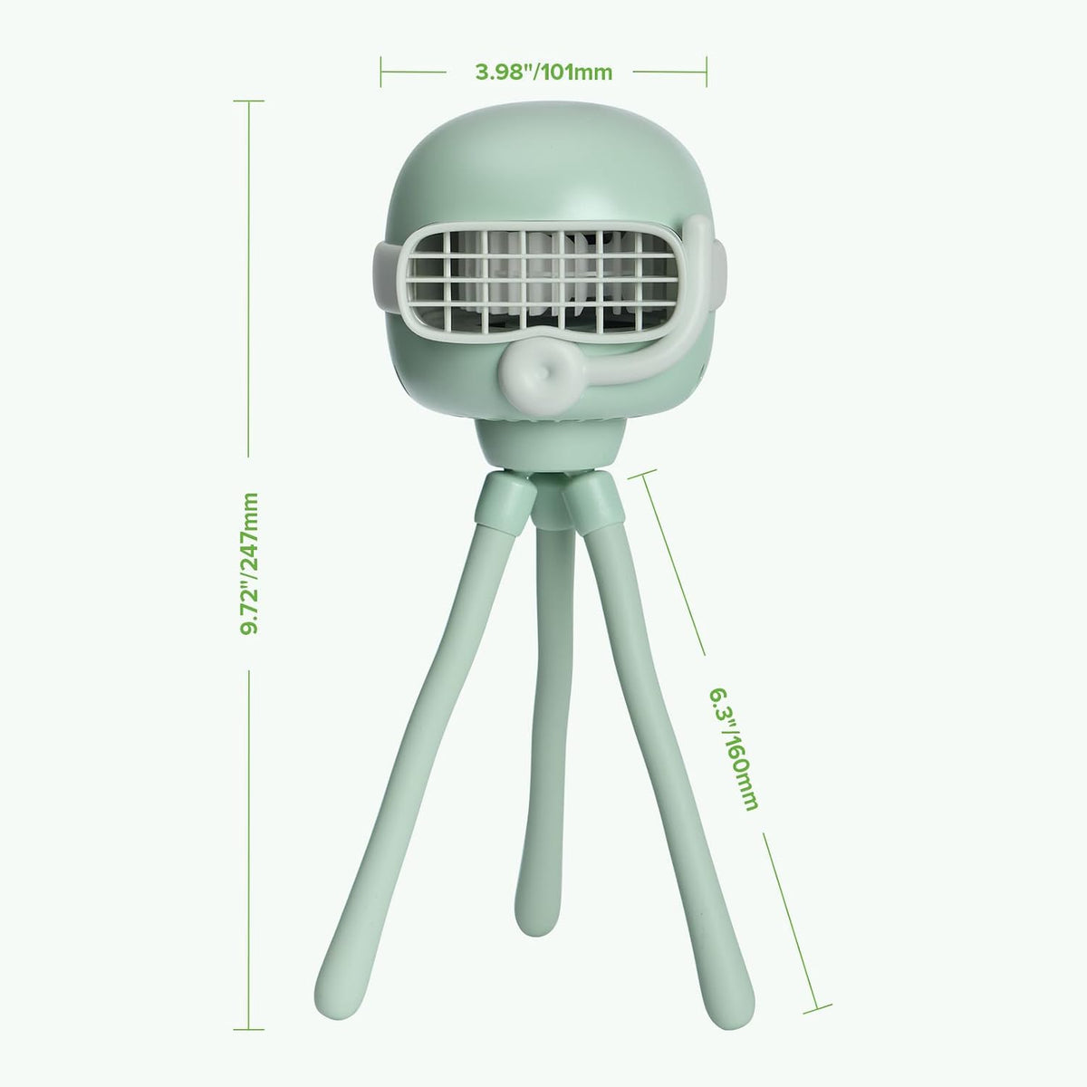 Portable Baby Stroller Fan, 120° Auto Oscillation for Gentle Airflow