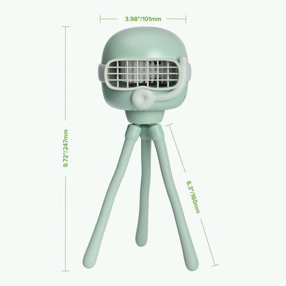 Portable Baby Stroller Fan, 120° Auto Oscillation for Gentle Airflow