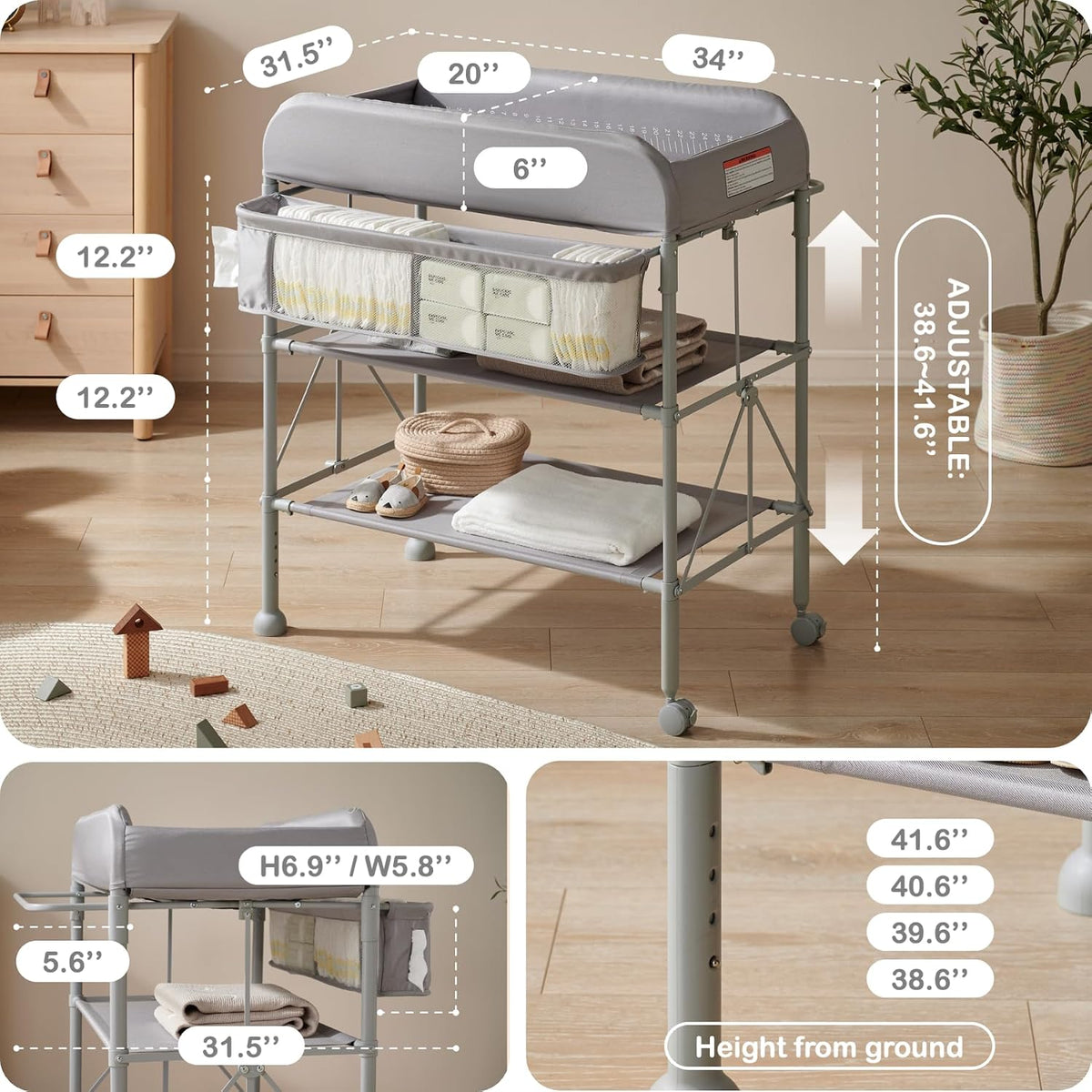 Diaper Changing Station, Portable Baby Changing Table