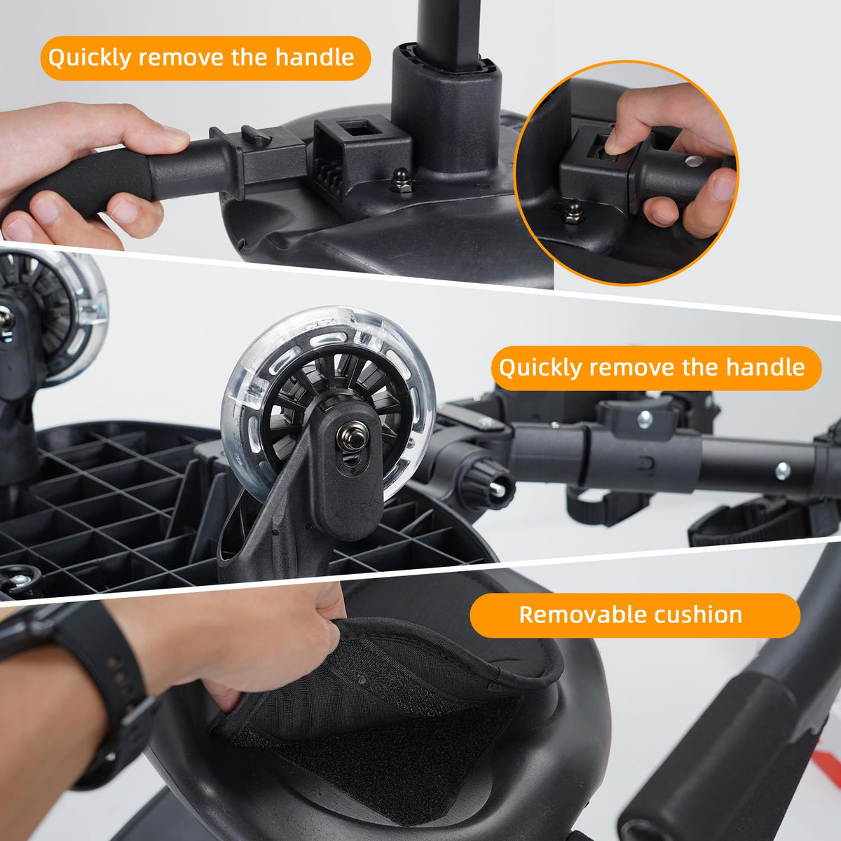 Universal 2-in-1 Stroller Board，Child Rider Stroller Attachment with Saddle Seat and Standing Platform ，Quick and Easy to Use, Safety Design 2025 Upgrade