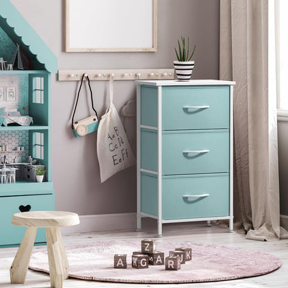 Dresser for Kids Bedroom, Fabric Drawers (5 Drawer, Pastel)